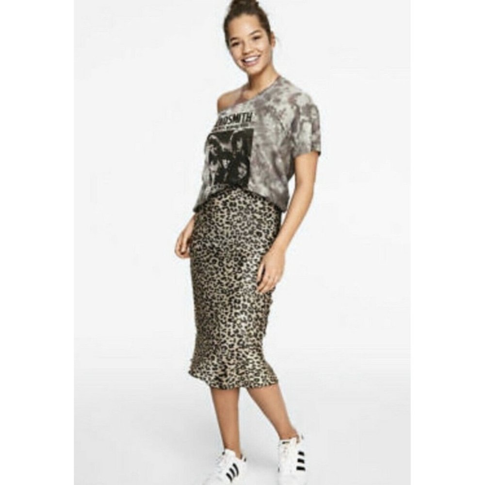 KNOT RIOT X Victoria’s Secret Leopard MIDI Skirt